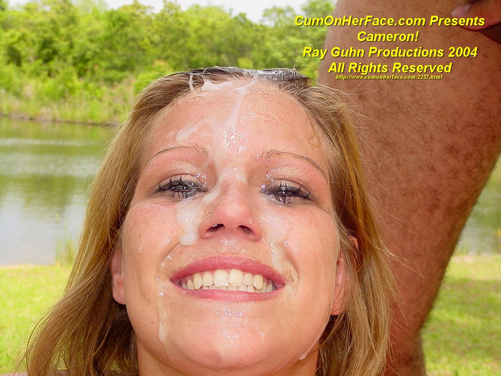bukkake Cameron cum on face cumonherface facial gangbang orgy outdoor outside pierced tongue_12