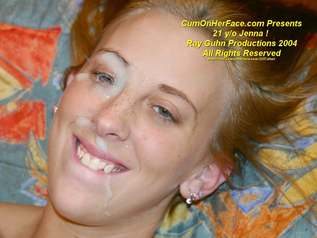 bukkake cum on face cumonherface facial gangbang Jenna_16
